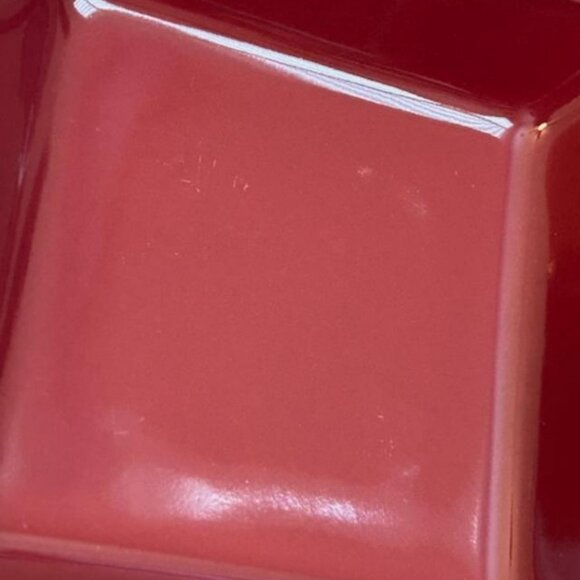 PAMPERED CHEF SIMPLE ADDITIONS SMALL SQUARE DIP SERVING BOWL & PLATE SET PAPRIKA - Picture 6 of 7